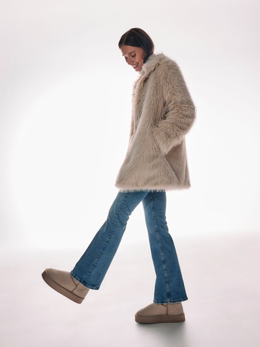 Vinterkängor i läder - BEIGE - RESERVED - 6
