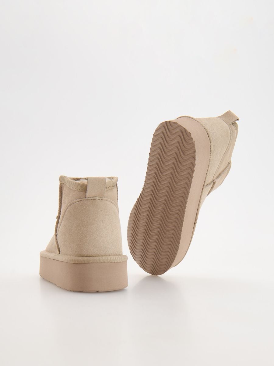 Vinterkängor i läder - BEIGE - RESERVED - 4