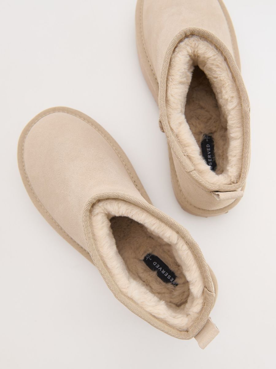 Vinterkängor i läder - BEIGE - RESERVED - 2