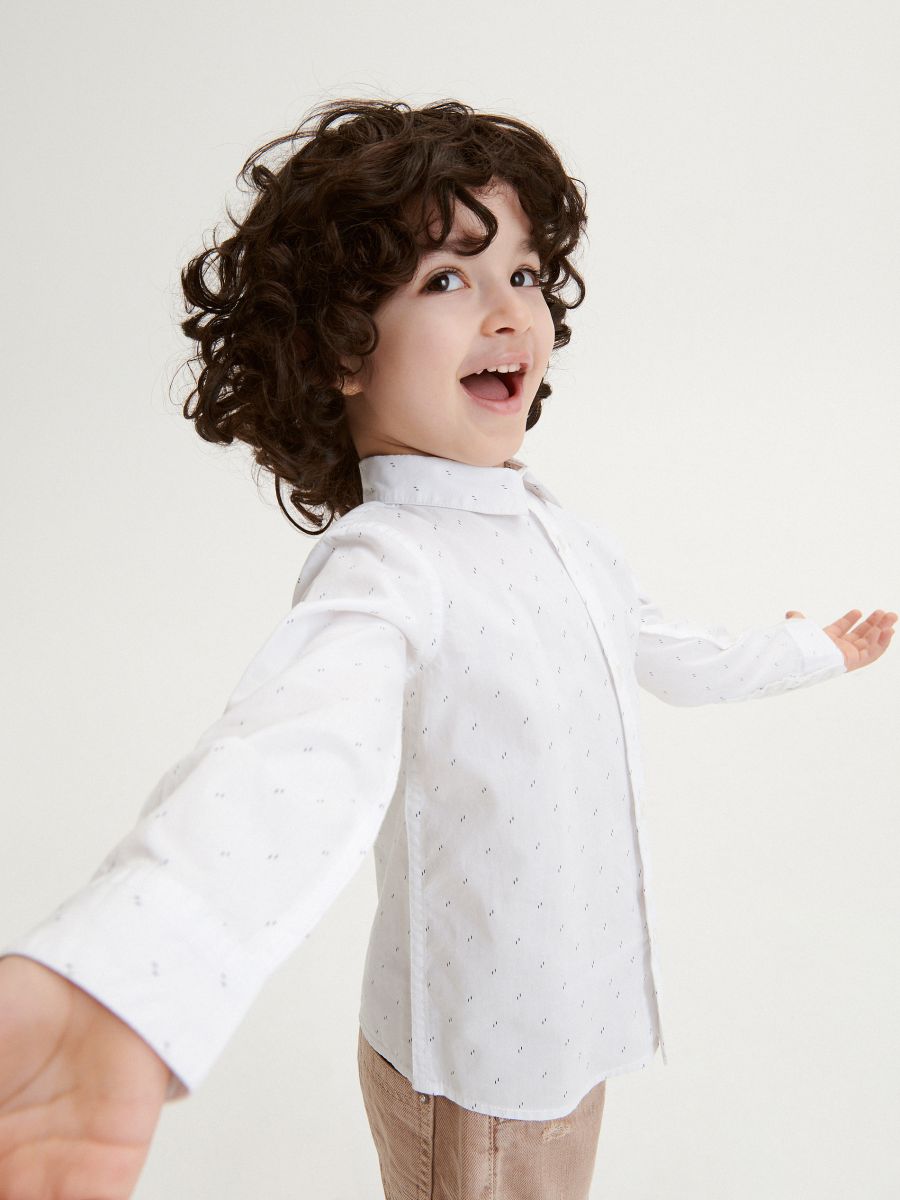 Shirt with micro pattern - white - RESERVED - 3