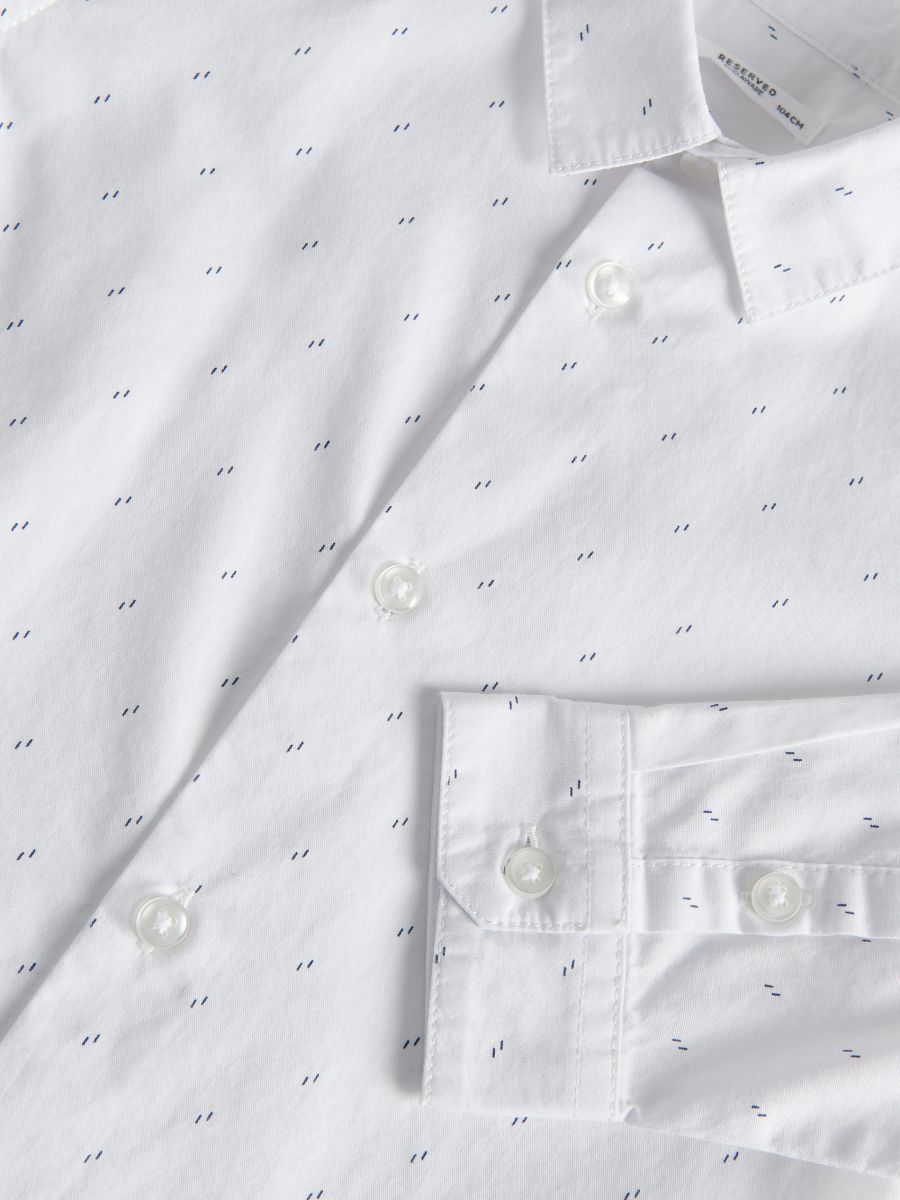 Shirt with micro pattern - white - RESERVED - 6