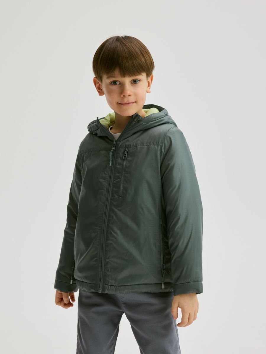 BOYS` OUTER JACKET - jekleno zelena - RESERVED