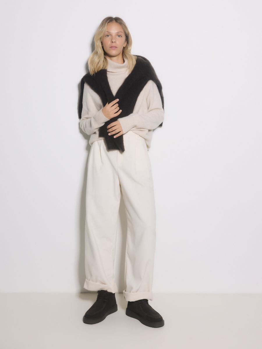 Zamszowe śniegowce Kolor ciemnobrązowy - RESERVED - 407FF-89X