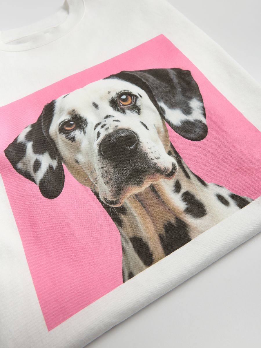 Oversized T-shirt with print - cream - RESERVED - 3