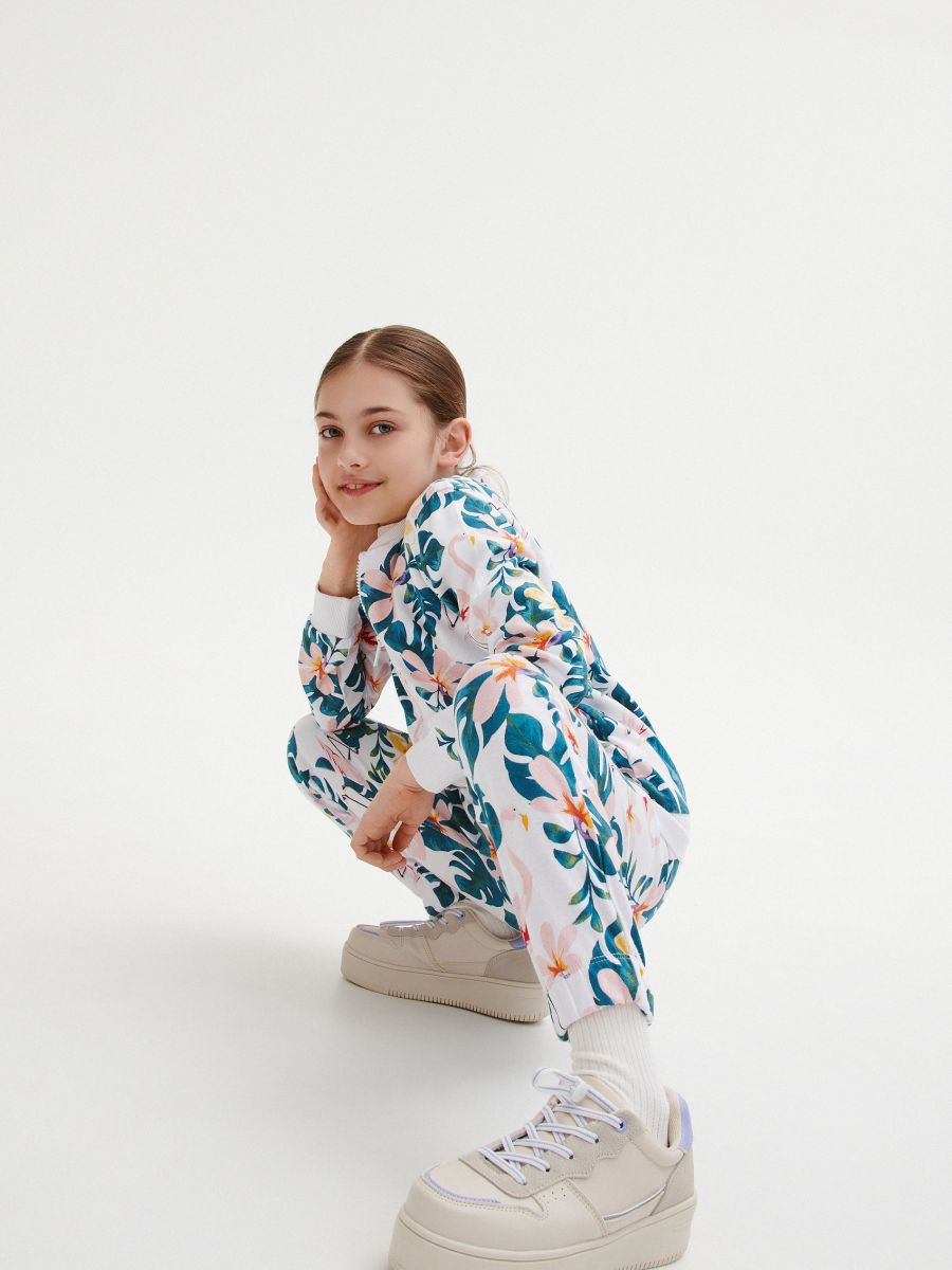 Jogging en coton à motif - Multicolore - RESERVED - 8