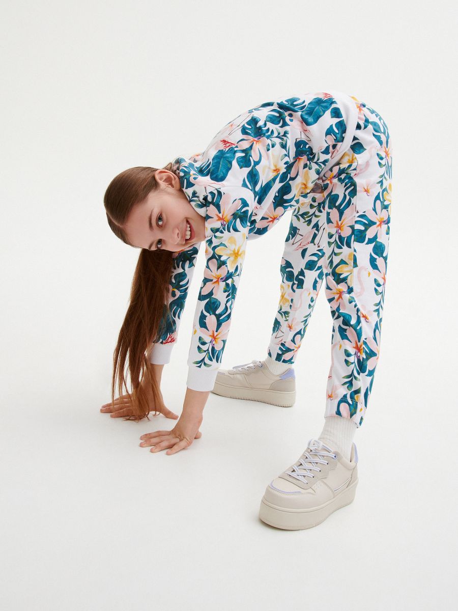 Jogging en coton à motif - Multicolore - RESERVED - 10