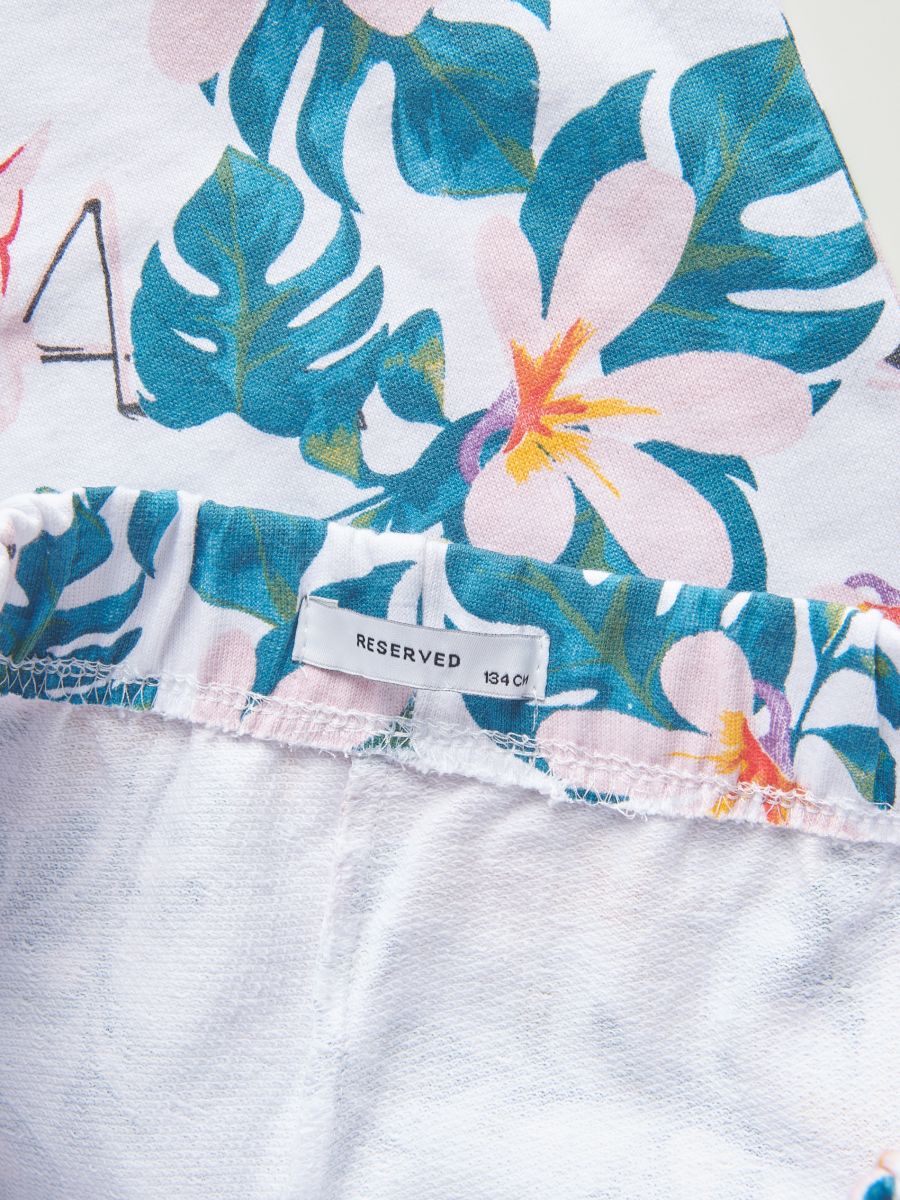 Jogging en coton à motif - Multicolore - RESERVED - 7