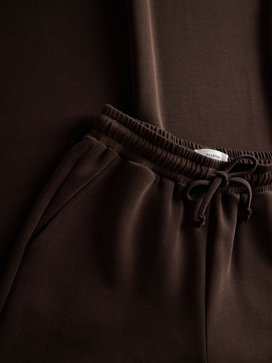 Sweatpants i modalblanding - mørkebrun - RESERVED - 4