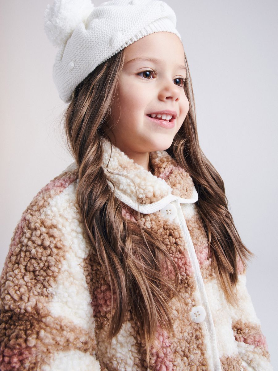 Faux shearling shacket - multicolor - RESERVED - 7