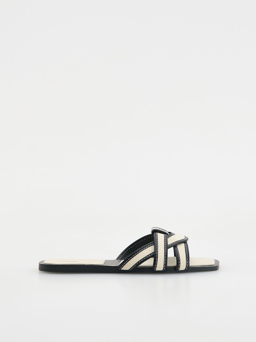 Slides with straps - black - RESERVED - 2