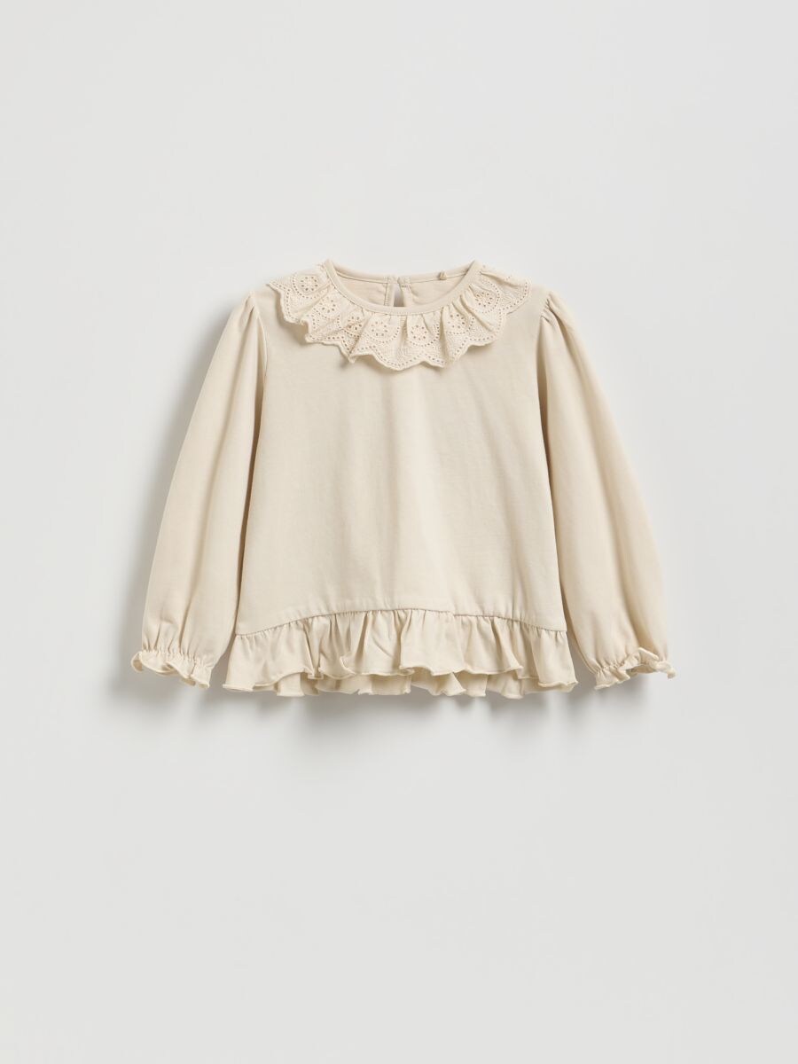 Topp med krage - beige - RESERVED