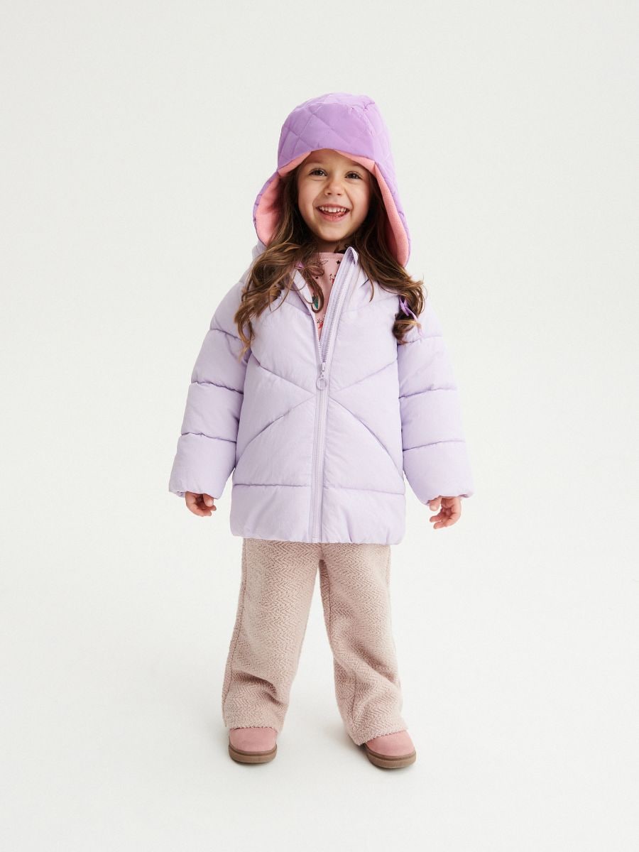 Quilted jacket with recycled fabric insulation - lavender - RESERVED - 7
