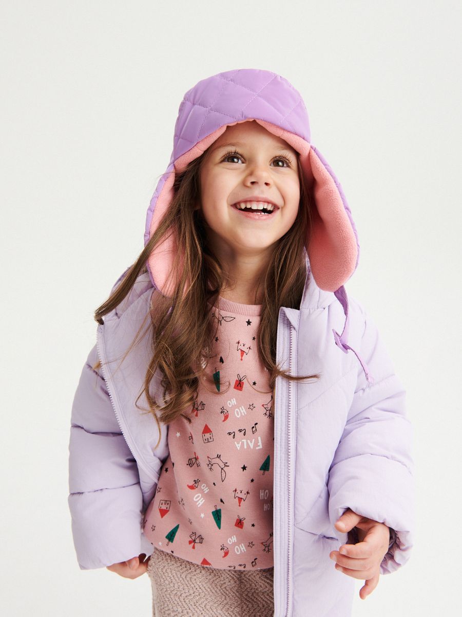 Quilted jacket with recycled fabric insulation - lavender - RESERVED - 9