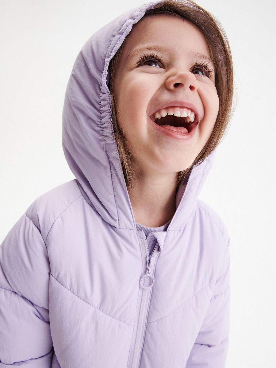 Quilted jacket with recycled fabric insulation - lavender - RESERVED - 4