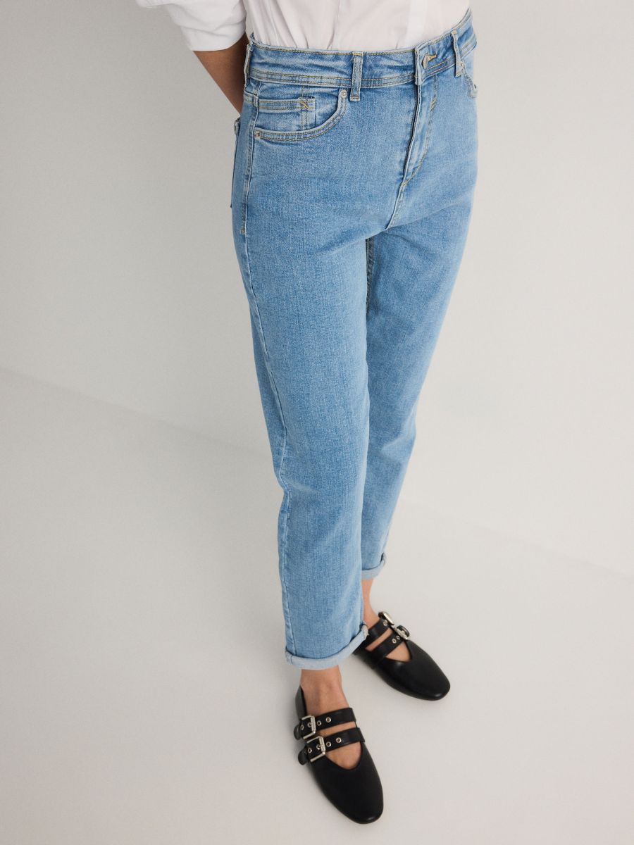 Boyfriend slim jeans - blauw - RESERVED