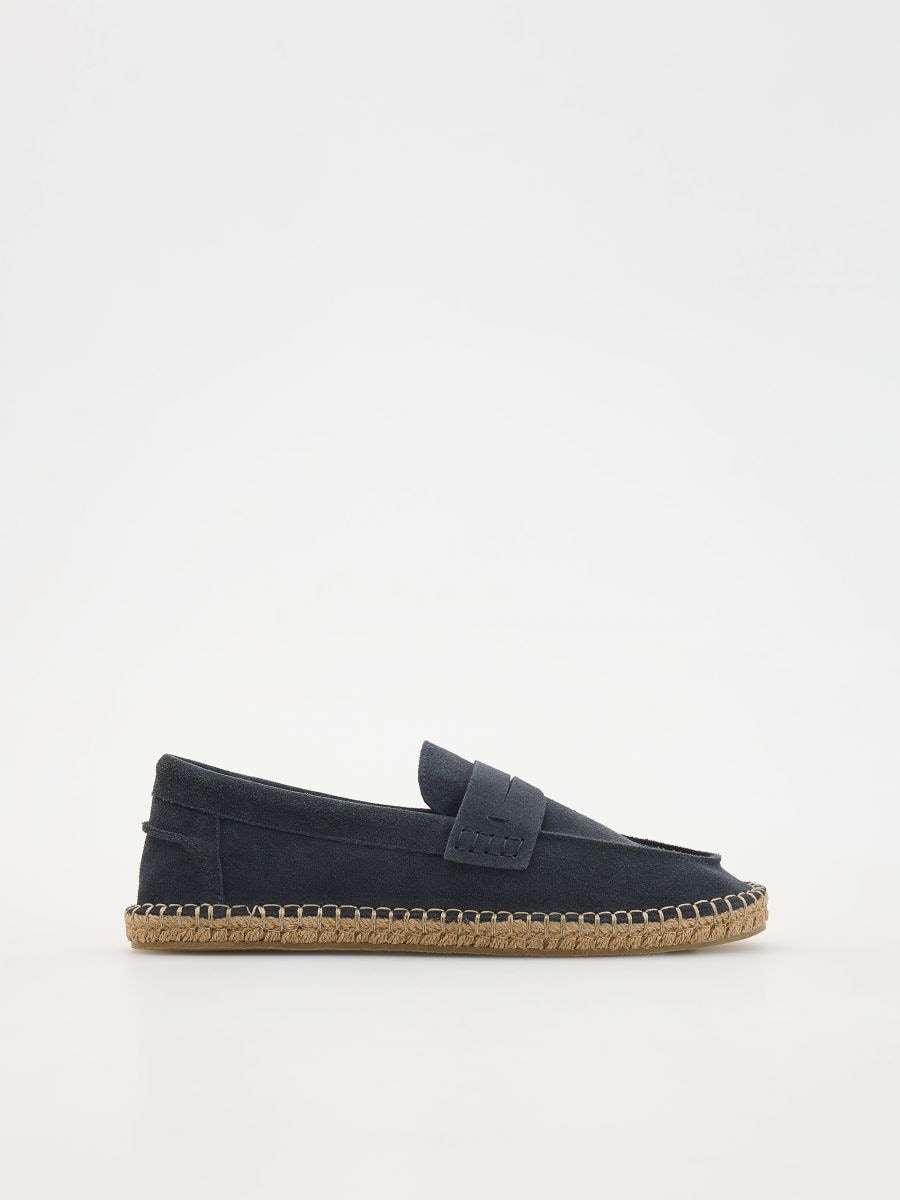 Leather loafers - navy - RESERVED