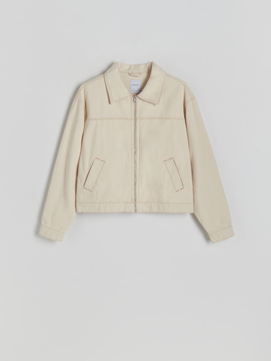 Denimjacke - creme - RESERVED