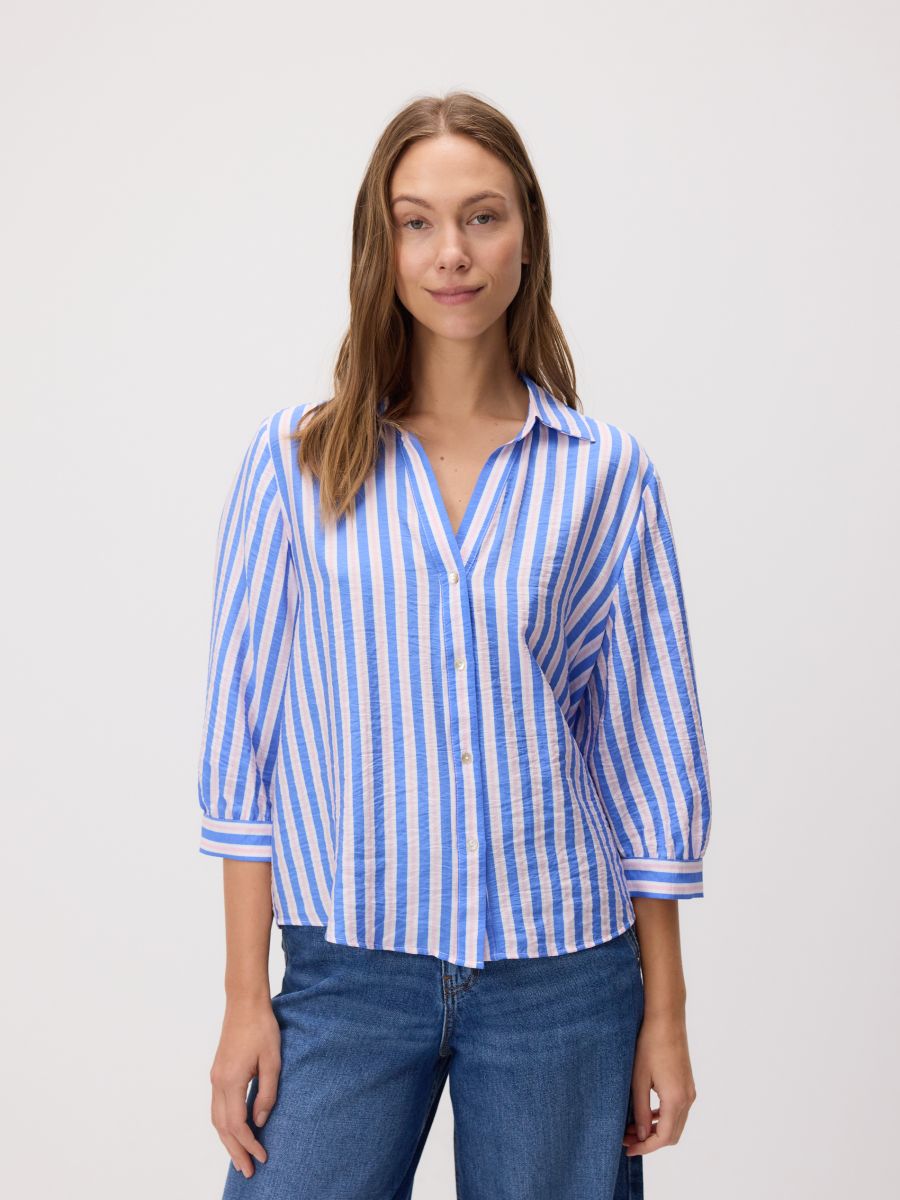 Viscose shirt with print - multicolor - RESERVED - 3