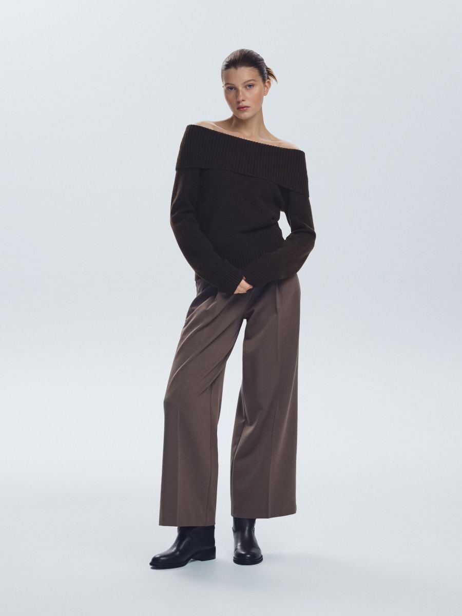 LADIES` SWEATER - brun - RESERVED