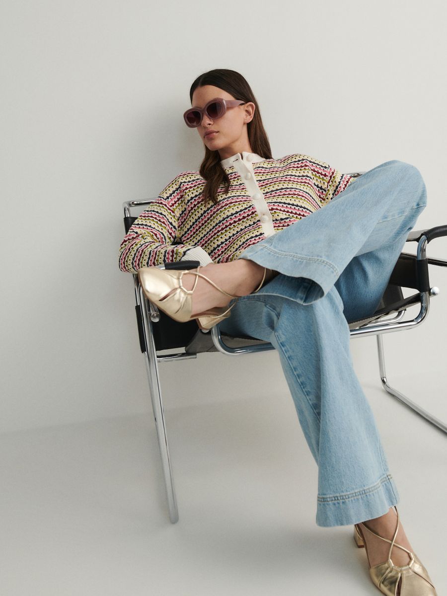 Multicoloured stripe cardigan - multicolor - RESERVED - 3