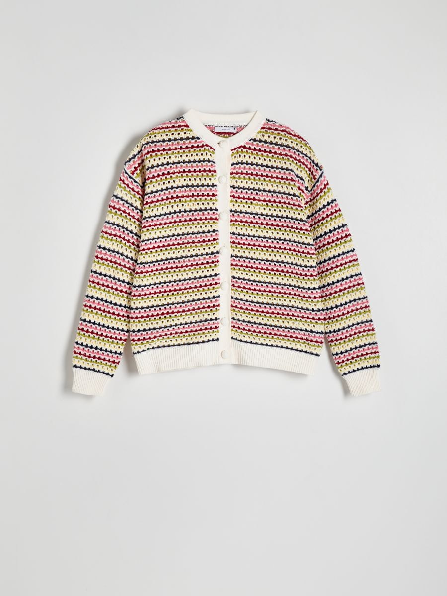 Multicoloured stripe cardigan - multicolor - RESERVED - 5