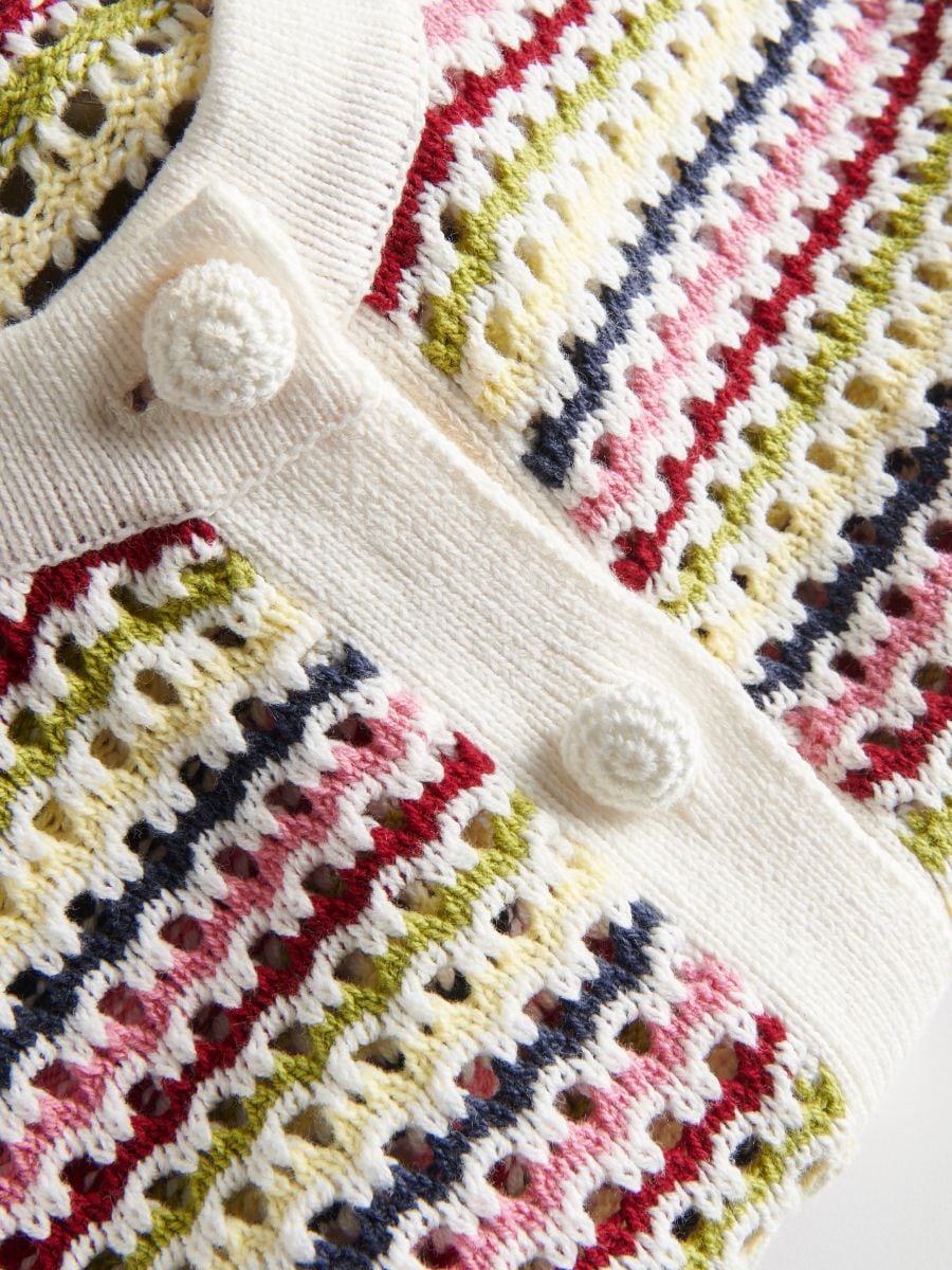 Multicoloured stripe cardigan - multicolor - RESERVED - 6