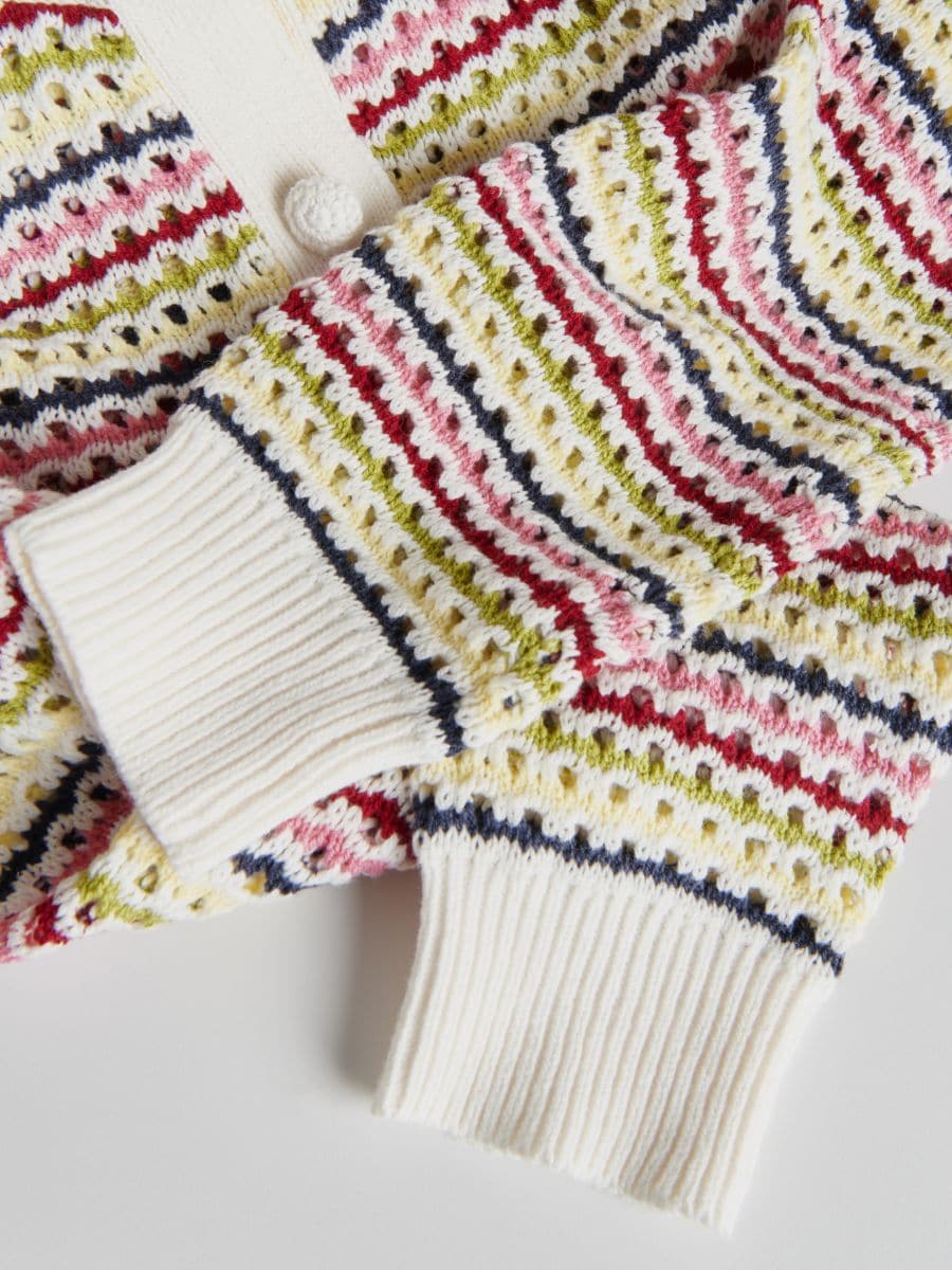 Multicoloured stripe cardigan - multicolor - RESERVED - 7