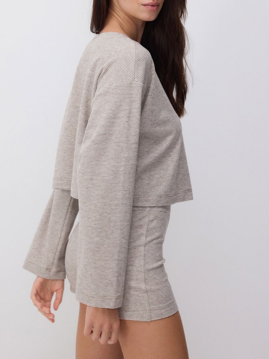 Striped two-piece pyjamas - beige - RESERVED - 4