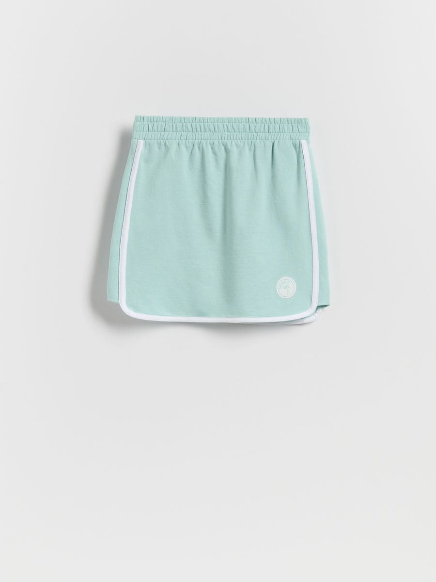 Embroidered skirt - pale turquoise - RESERVED - 4