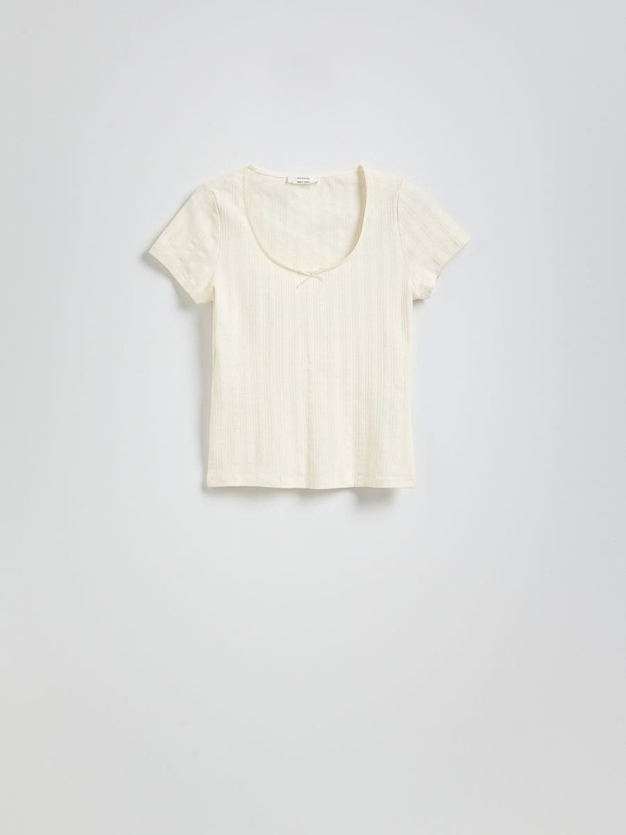 LADIES` BLOUSE - krem - RESERVED - 6