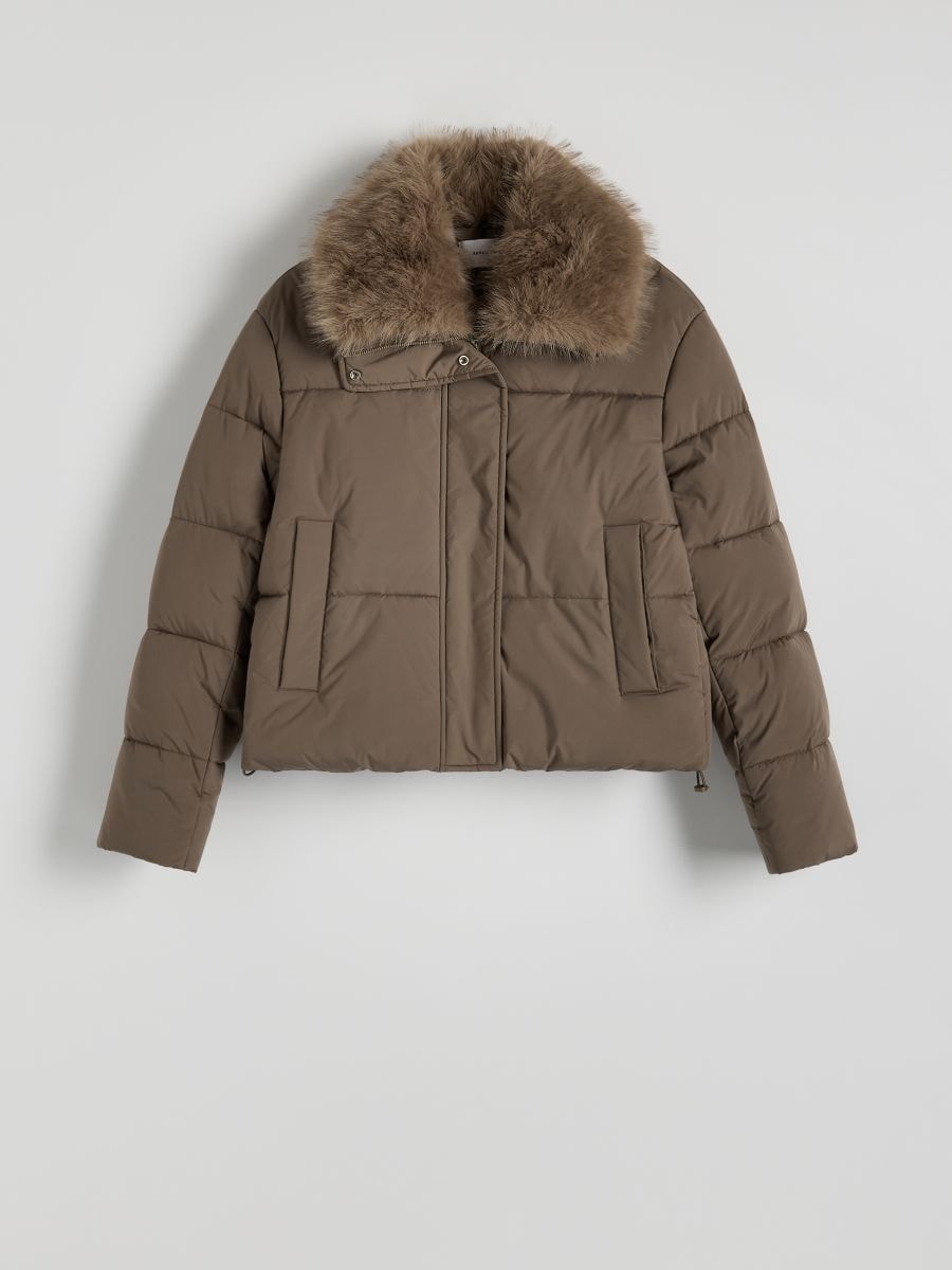 LADIES` OUTER JACKET - smeđesivo - RESERVED - 6
