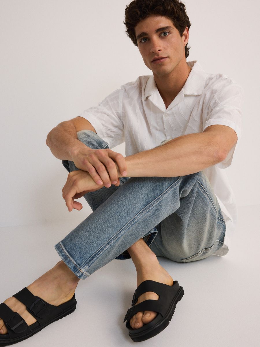 Sliders with straps - black - RESERVED - 5