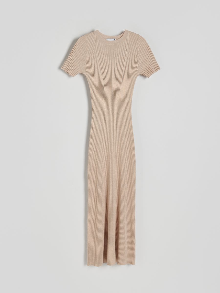 Strickkleid Midi - beige - RESERVED - 4