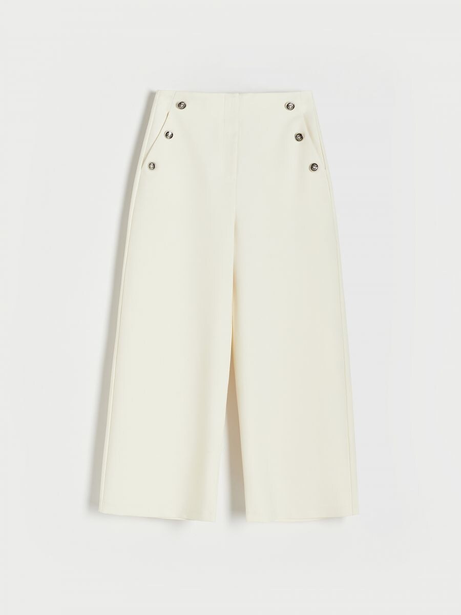 Trousers with ornament buttons - white - RESERVED - 3