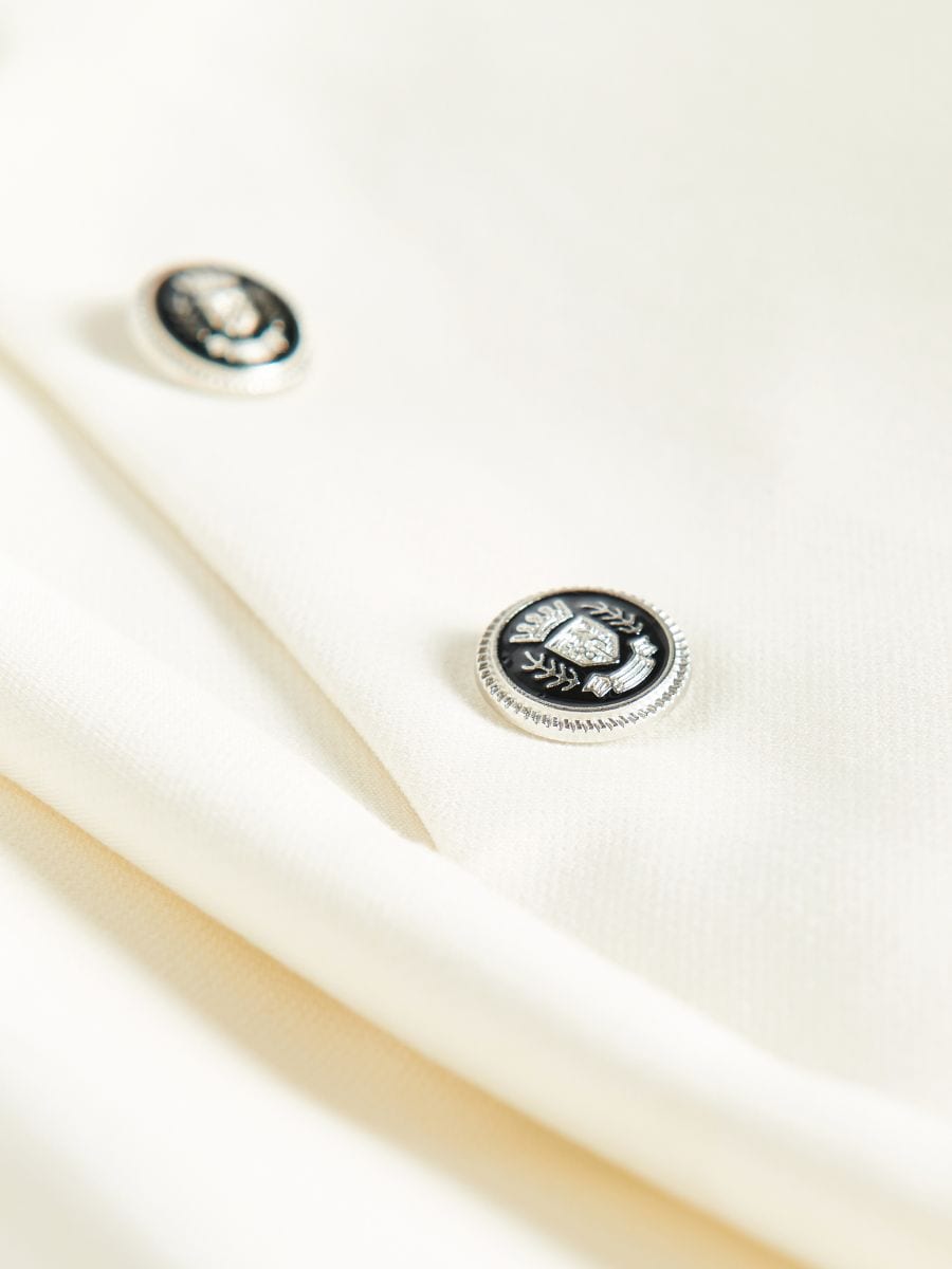 Trousers with ornament buttons - white - RESERVED - 4