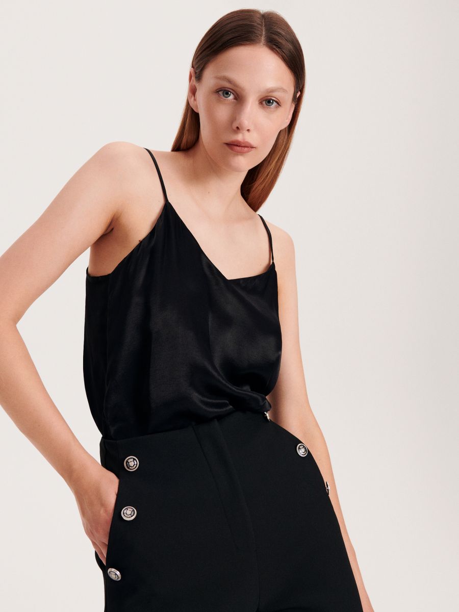 Trousers with ornament buttons - black - RESERVED - 2