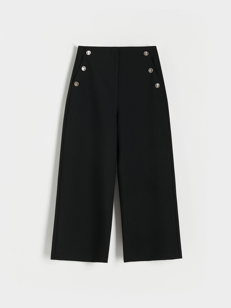 Trousers with ornament buttons - black - RESERVED - 3