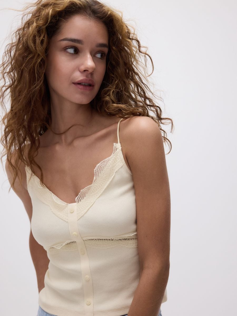 Cami top - wheat - RESERVED - 2