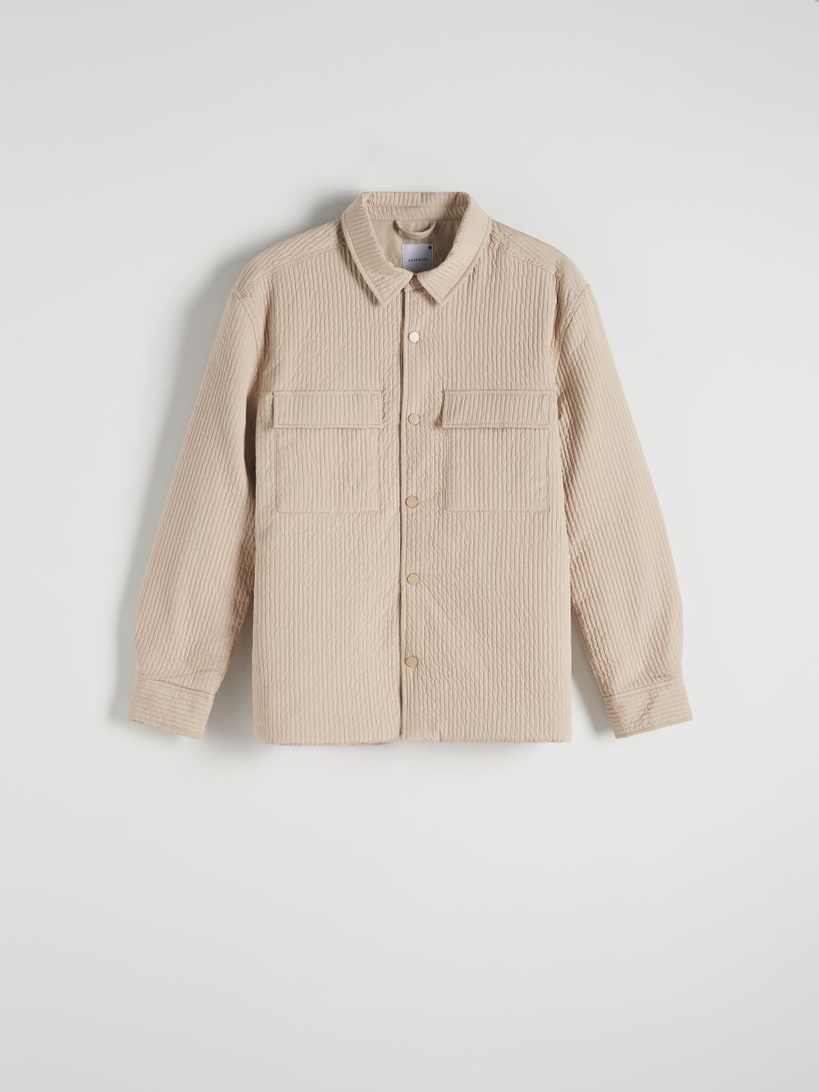 Quilted shacket - beige - RESERVED - 6