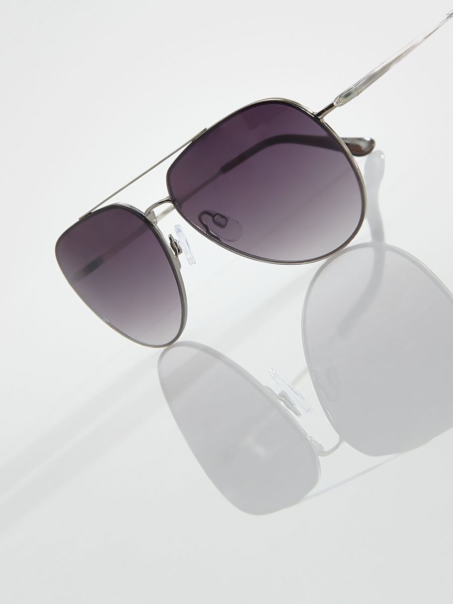 Ochelari de soare tip aviator - gri-închis - RESERVED - 4