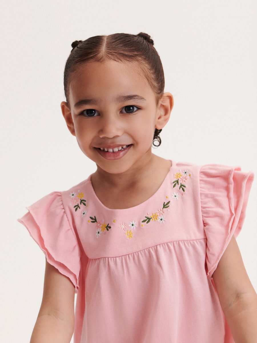 Top with frills - pink - RESERVED - 5