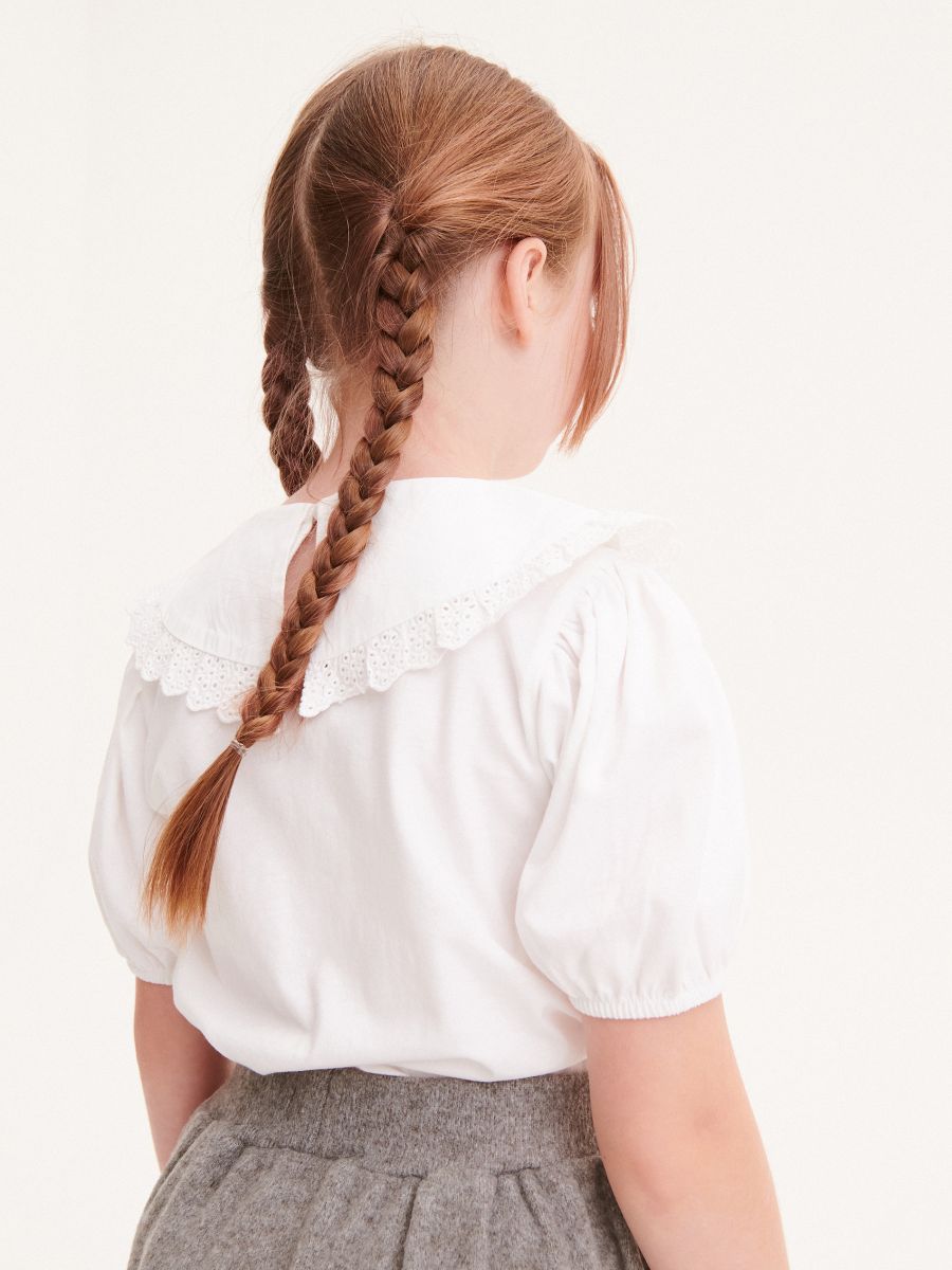 Blusa com colarinho - CREME - RESERVED - 6