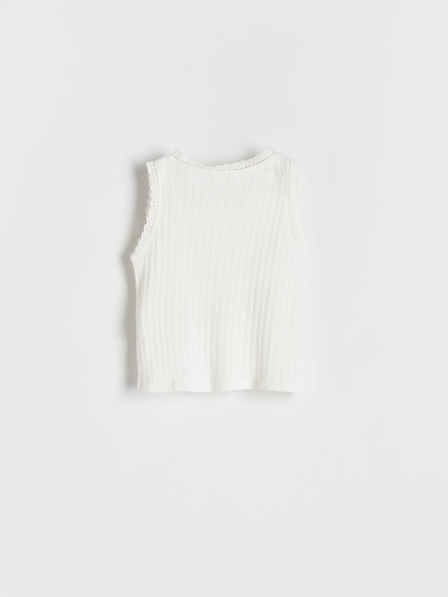 Blouse with button detailing - cream - RESERVED - 6