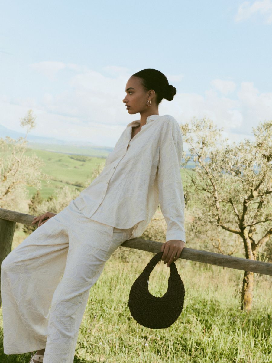 Vezena srajca - beige - RESERVED