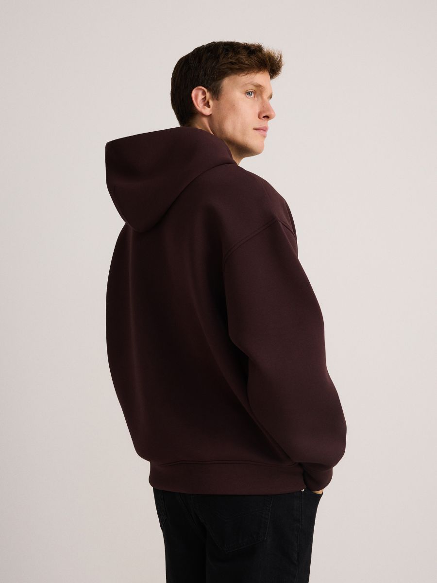Plain hoodie - brown - RESERVED - 4