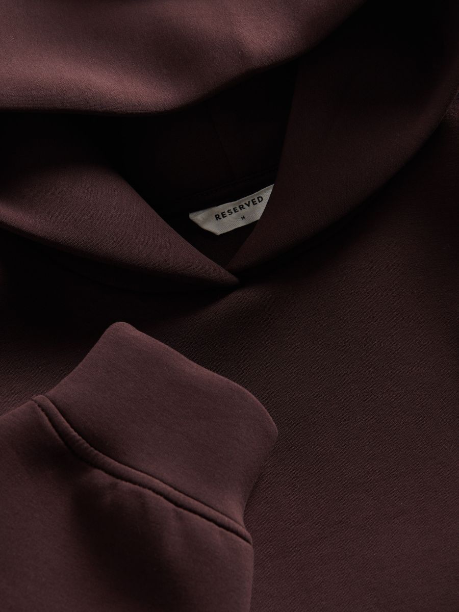 Plain hoodie - brown - RESERVED - 6