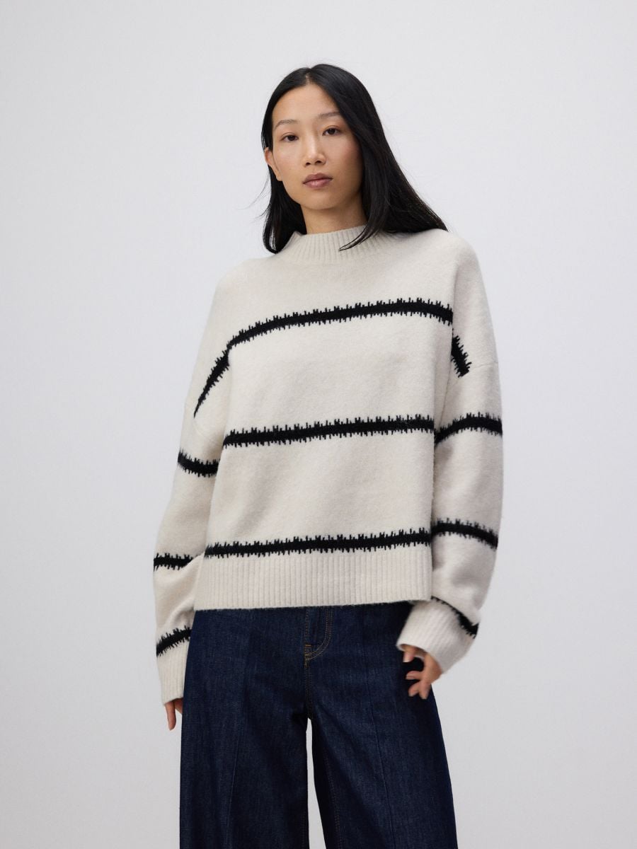 Stripe wool blend jumper - multicolor - RESERVED - 3