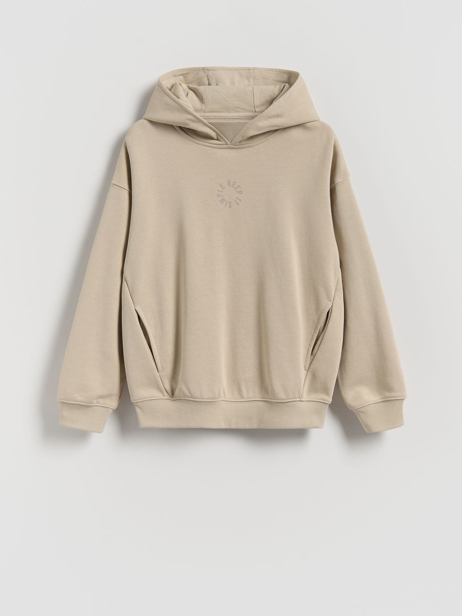 Hoodie - beige - RESERVED