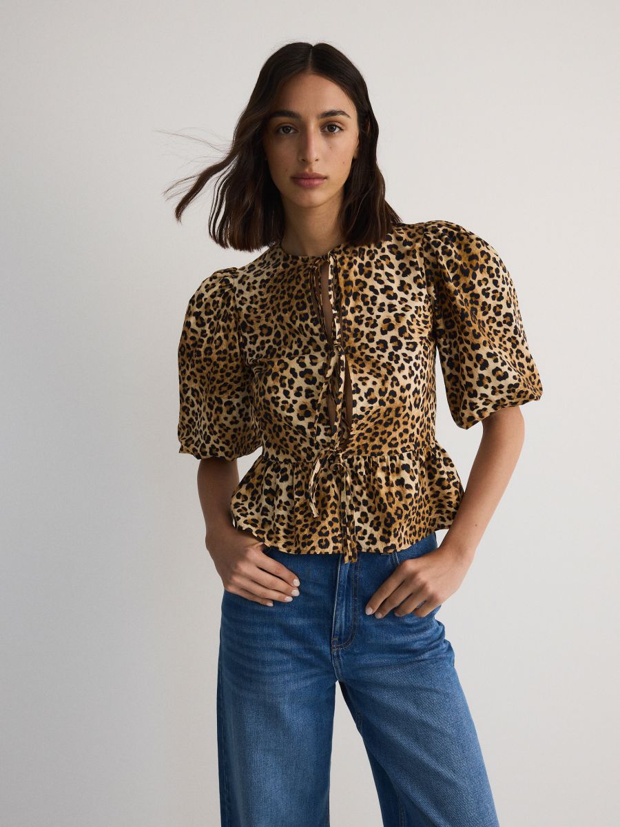 Animal pattern blouse - multicolor - RESERVED - 5