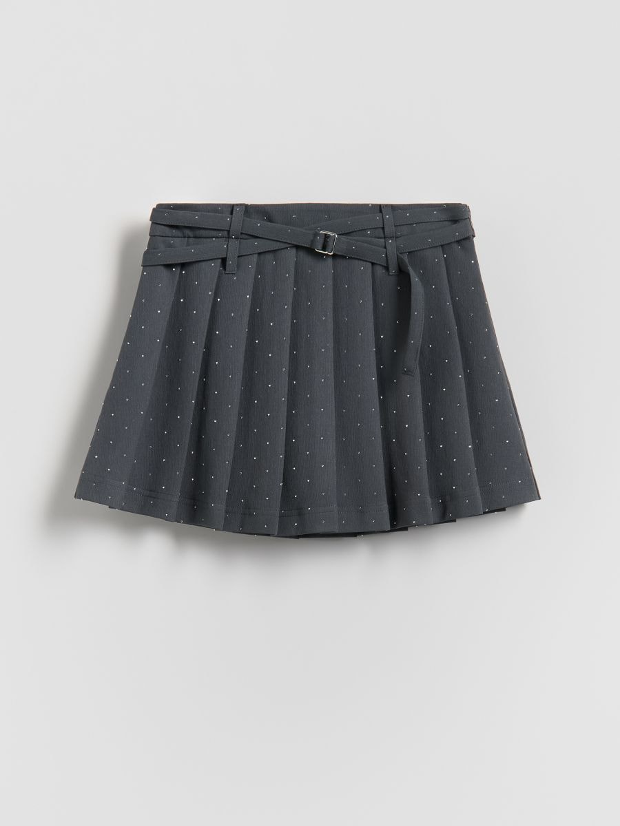 Viscose blend skort - dark grey - RESERVED